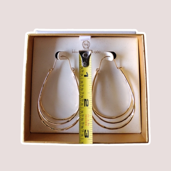 NWT House of Harlow 1960 Triple Loop Earrings - Picture 5 of 5